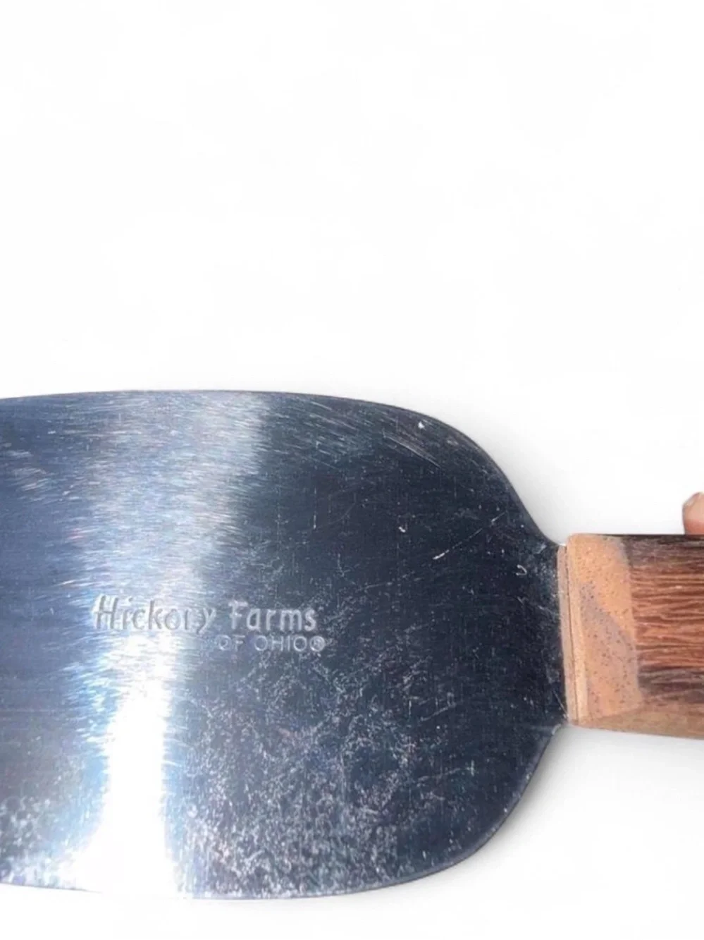 Vintage hickory farms Wood Handle cheese Spreader in Dark Brown and Black